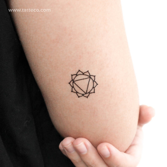 Tatuaje temporal del chakra Manipura - Juego de 3
