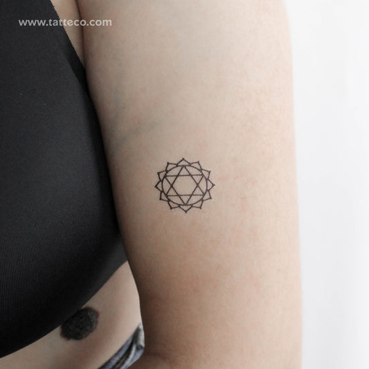 Tatuaje temporal del chakra Anahata - Juego de 3
