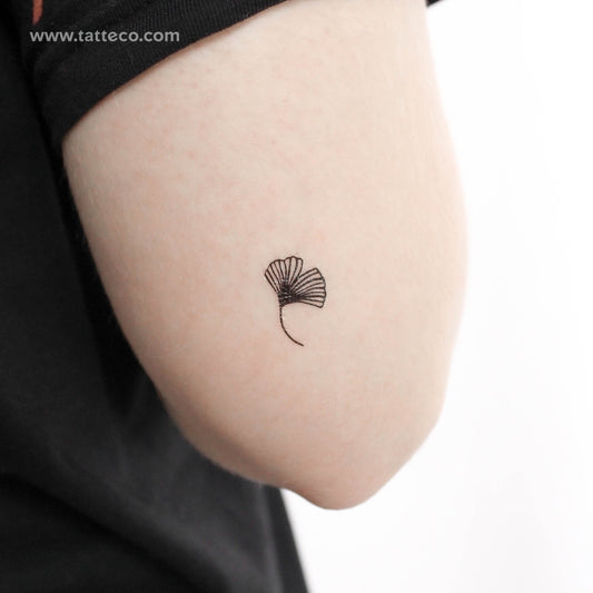 Tatuaje temporal de hoja de ginkgo pequeña (juego de 3)