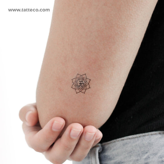Tatuaje temporal Om Mandala - Juego de 3