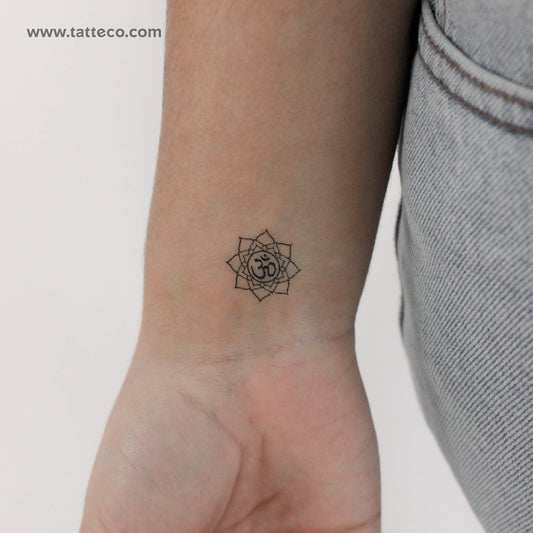 Tatuaje temporal Om Mandala - Juego de 3