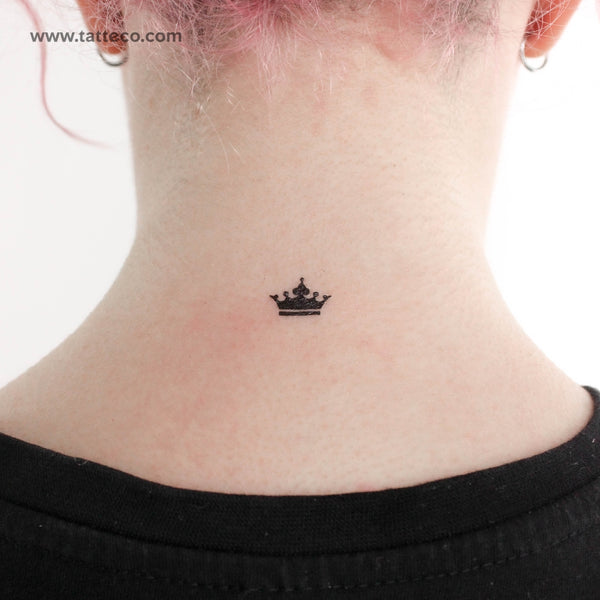 Black Crown Temporary Tattoo - Set of 3