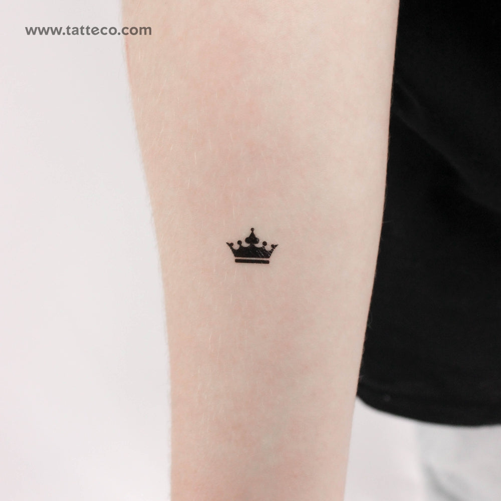 Tatuaje temporal de corona negra - Juego de 3