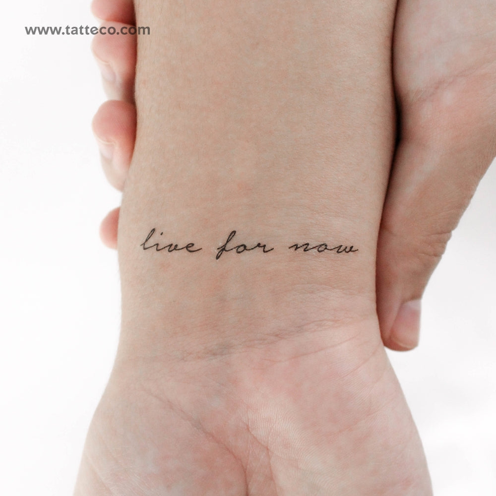 Tatuaje temporal "Vive el ahora" - Juego de 3
