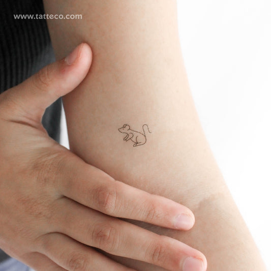 Rat Temporary Tattoo - Set of 3