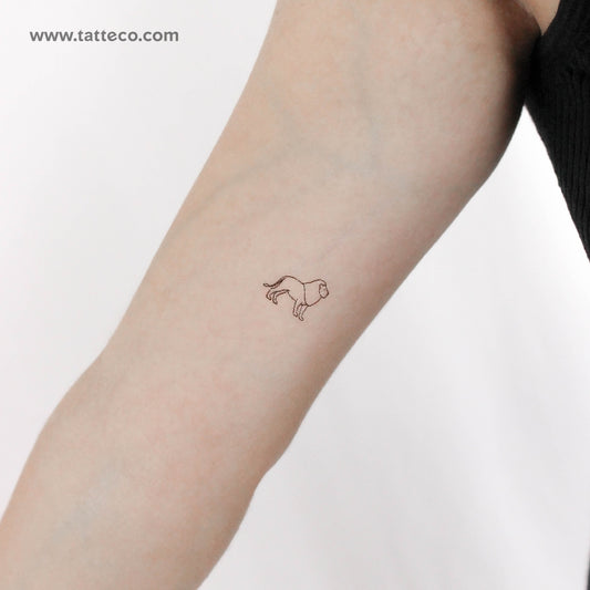 Tatuaje temporal de león - Juego de 3