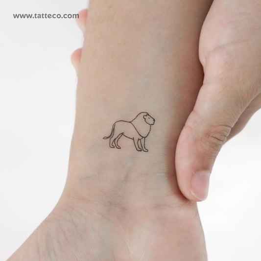 Tatuaje temporal de león - Juego de 3