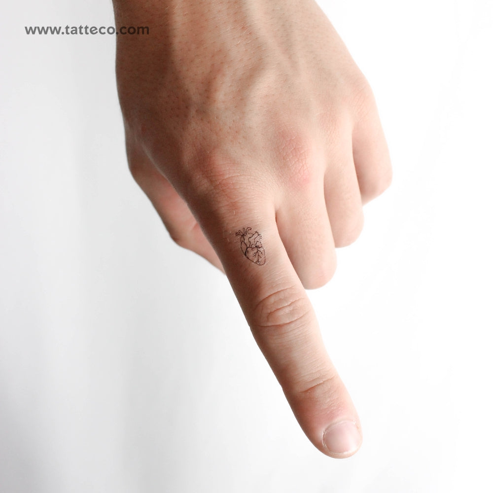 Little Anatomical Heart Temporary Tattoo - Set of 3