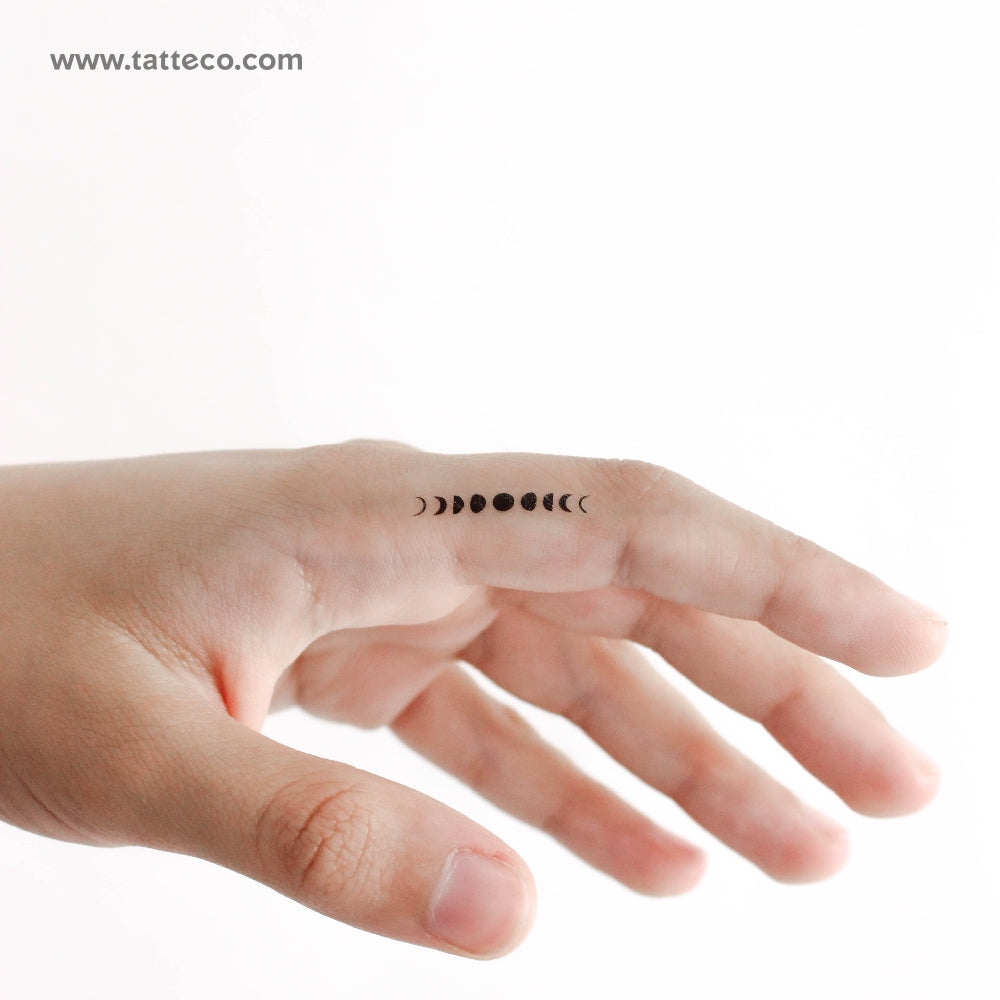 Little Moon Phases Temporary Tattoo - Set of 3