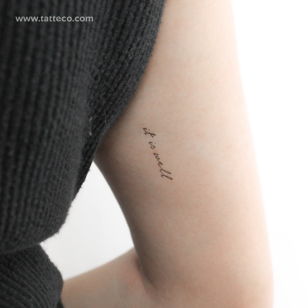 It Is Well Temporary Tattoo - Set of 3