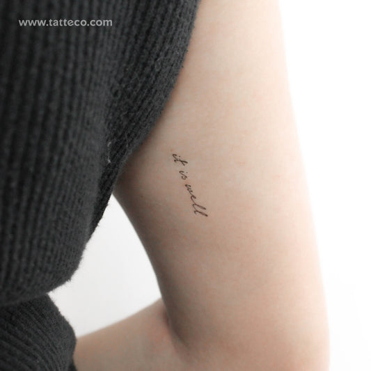 It Is Well Temporary Tattoo - Set of 3