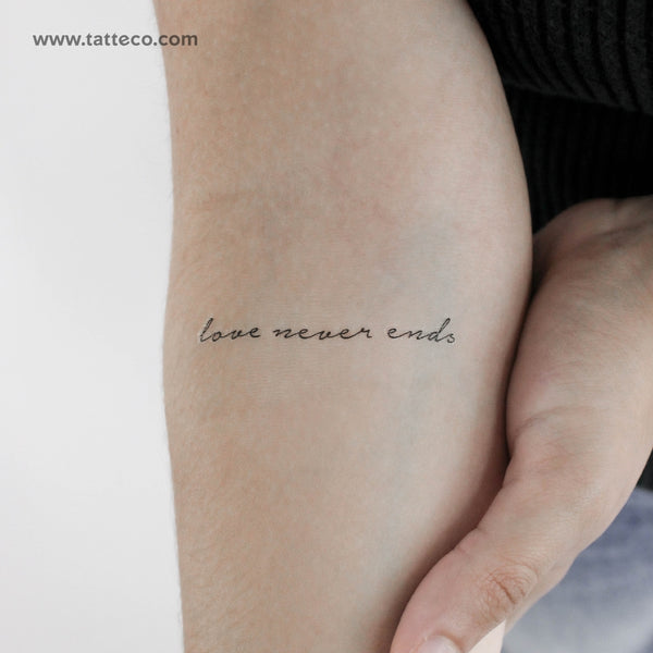 Love Never Ends Temporary Tattoo - Set of 3