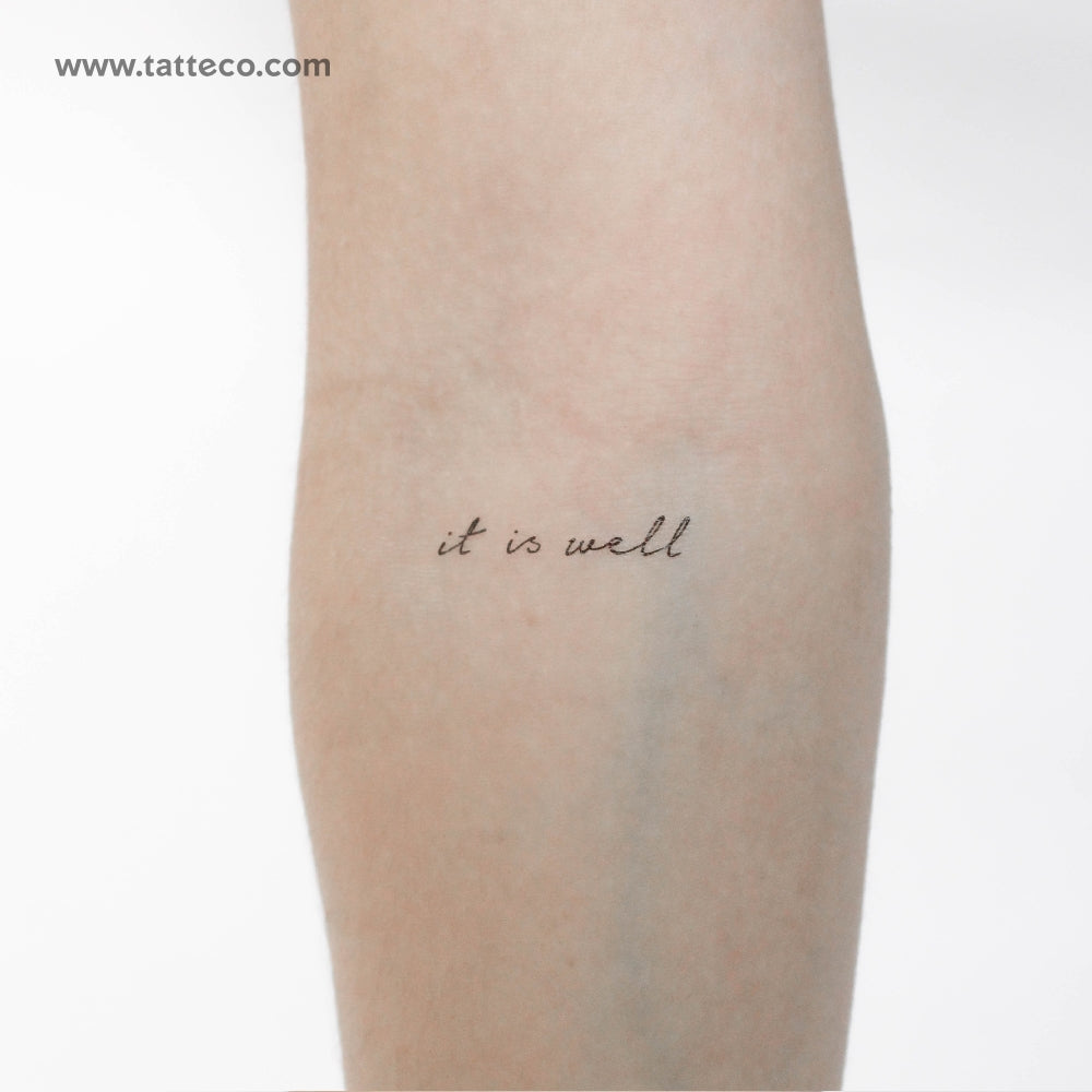 It Is Well Temporary Tattoo - Set of 3