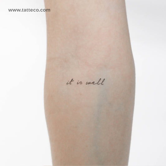 It Is Well Temporary Tattoo - Set of 3