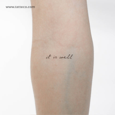 It Is Well Temporary Tattoo - Set of 3