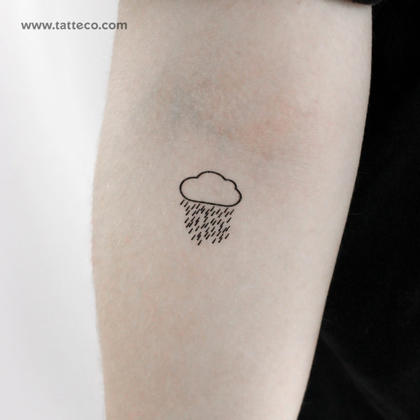 Rain Temporary Tattoo - Set of 3