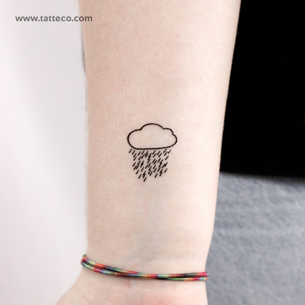Rain Temporary Tattoo - Set of 3