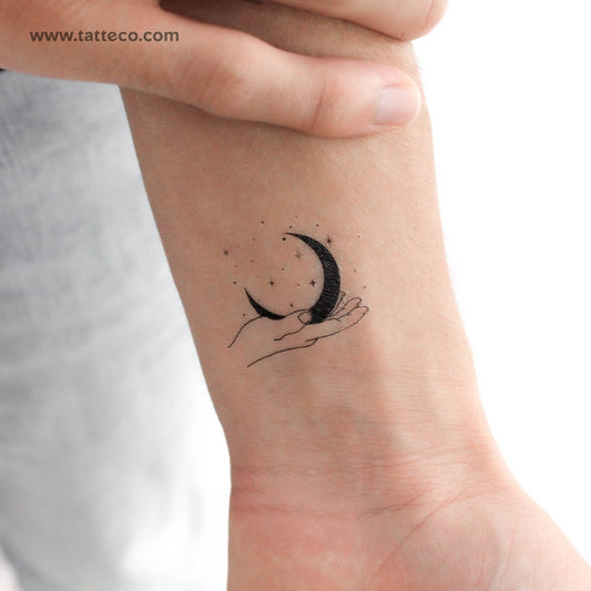 Tatuaje temporal de una mano galáctica (juego de 3)