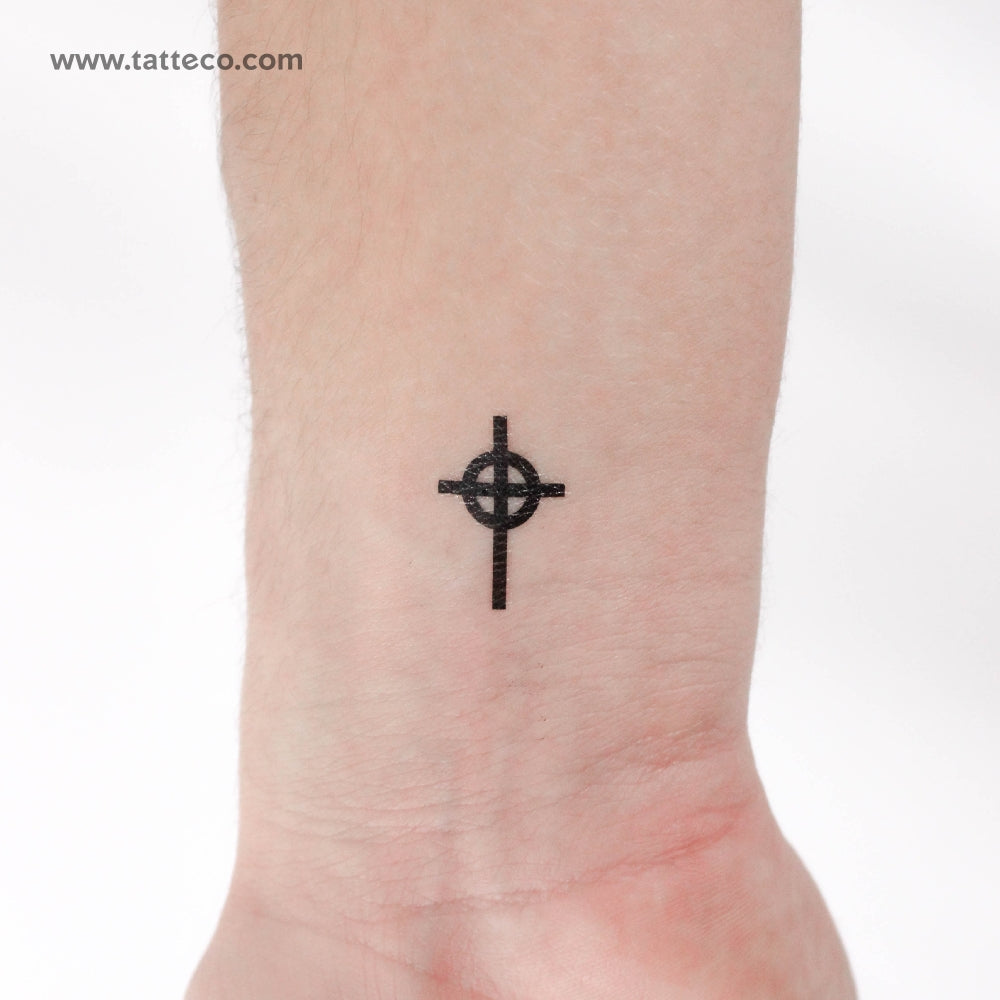 Tatuaje temporal de cruz celta (juego de 3)