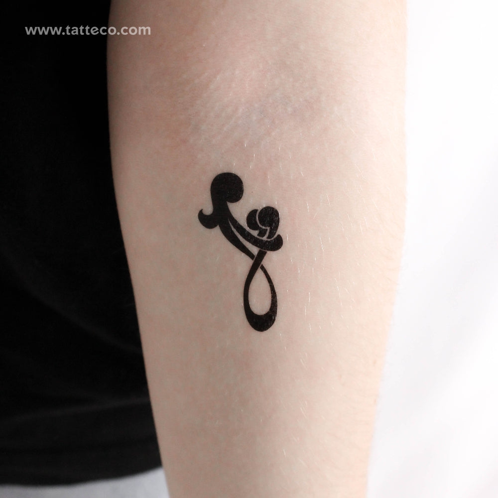 Tatuaje temporal de madre y dos hijos (juego de 3)