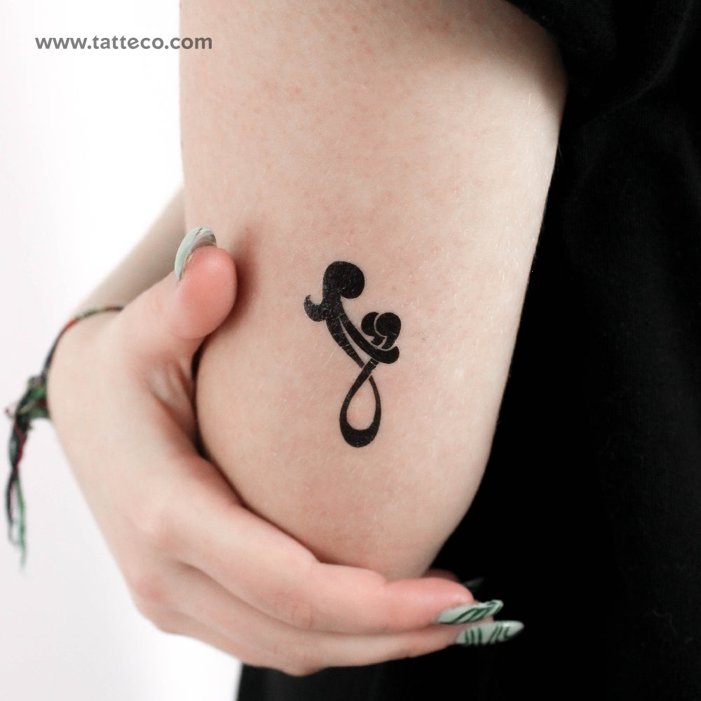 Tatuaje temporal de madre y dos hijos (juego de 3)