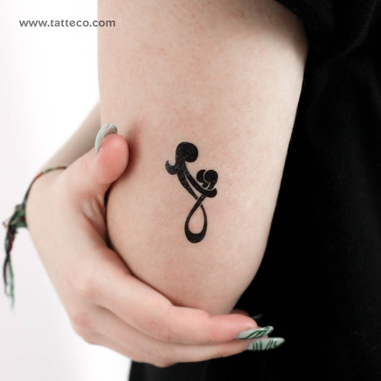 Mother And Two Sons Temporary Tattoo - Set of 3