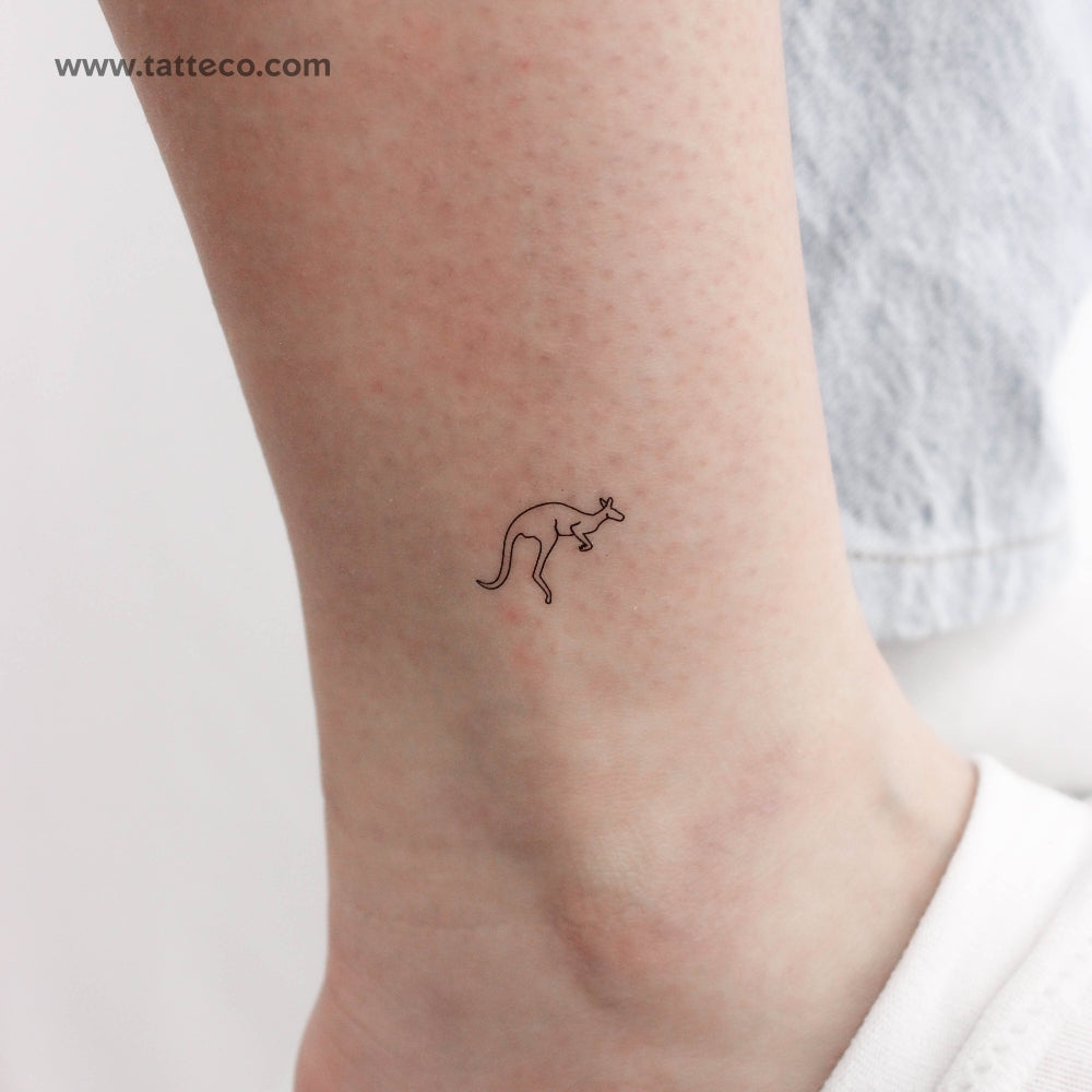 Tatuaje temporal de canguro - Juego de 3