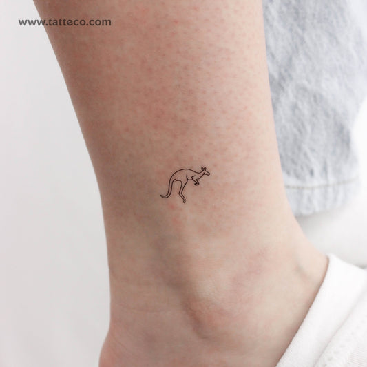 Tatuaje temporal de canguro - Juego de 3