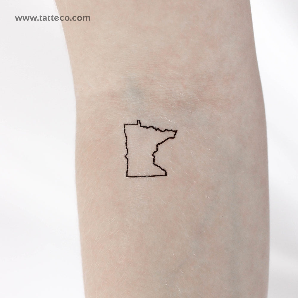 Tatuaje temporal del mapa de Minnesota (juego de 3)