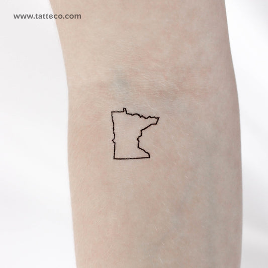 Tatuaje temporal del mapa de Minnesota (juego de 3)
