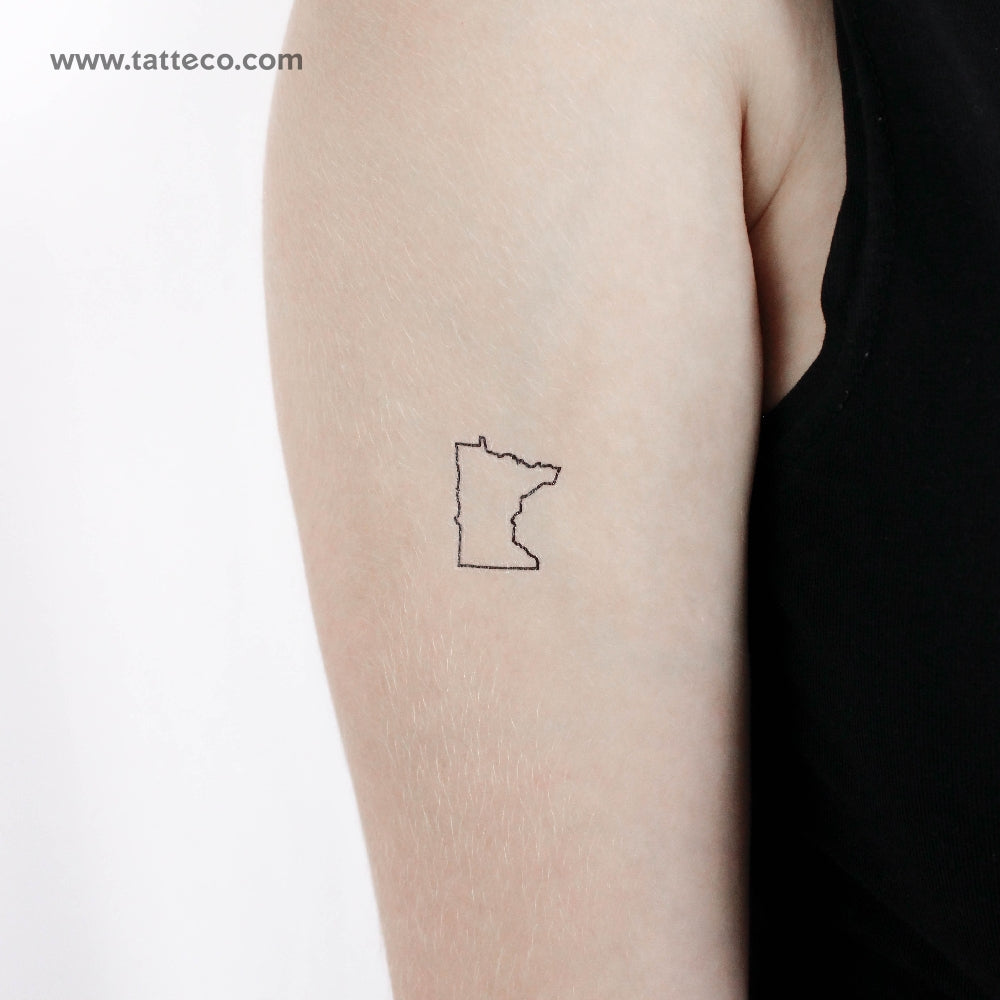 Tatuaje temporal del mapa de Minnesota (juego de 3)
