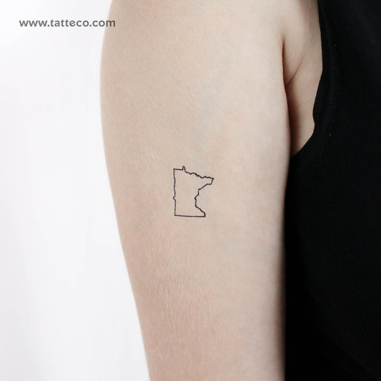 Tatuaje temporal del mapa de Minnesota (juego de 3)
