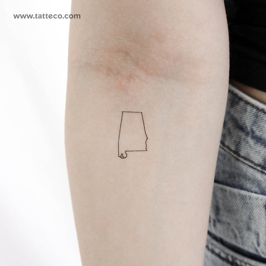 Tatuaje temporal del mapa de Alabama (juego de 3)