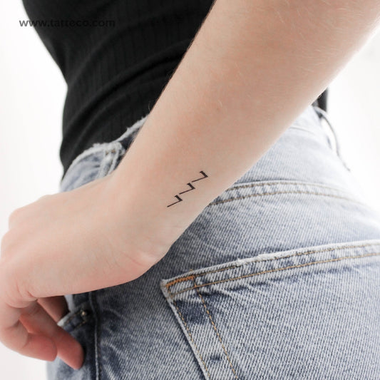 Vertical 777 Temporary Tattoo - Set of 3