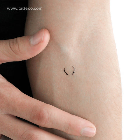 Tiny Antlers Temporary Tattoo - Set of 3