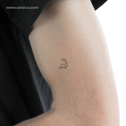 Little Brontosaurus Temporary Tattoo - Set of 3