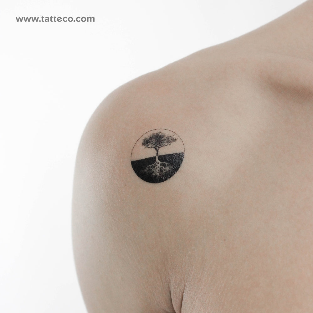 Dual Tree Of Life Temporary Tattoo - Set of 3