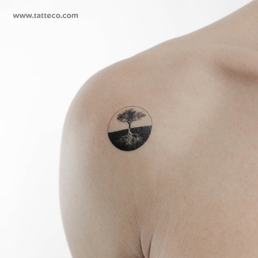 Tatuaje temporal doble del árbol de la vida (juego de 3)