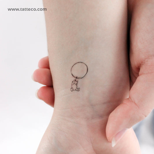 Classic Winnie-the-Pooh & Balloon Temporary Tattoo - Set of 3