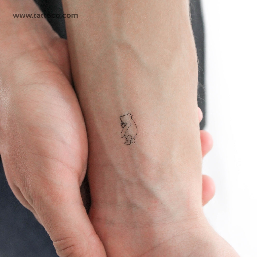 Tatuaje temporal pequeño de Winnie the Pooh (juego de 3)