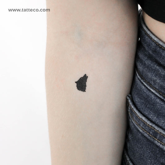Wolf Head Temporary Tattoo - Set of 3