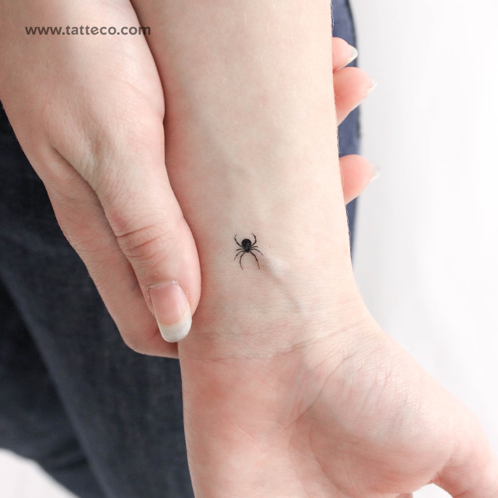Tatuaje temporal de araña pequeña - Juego de 3