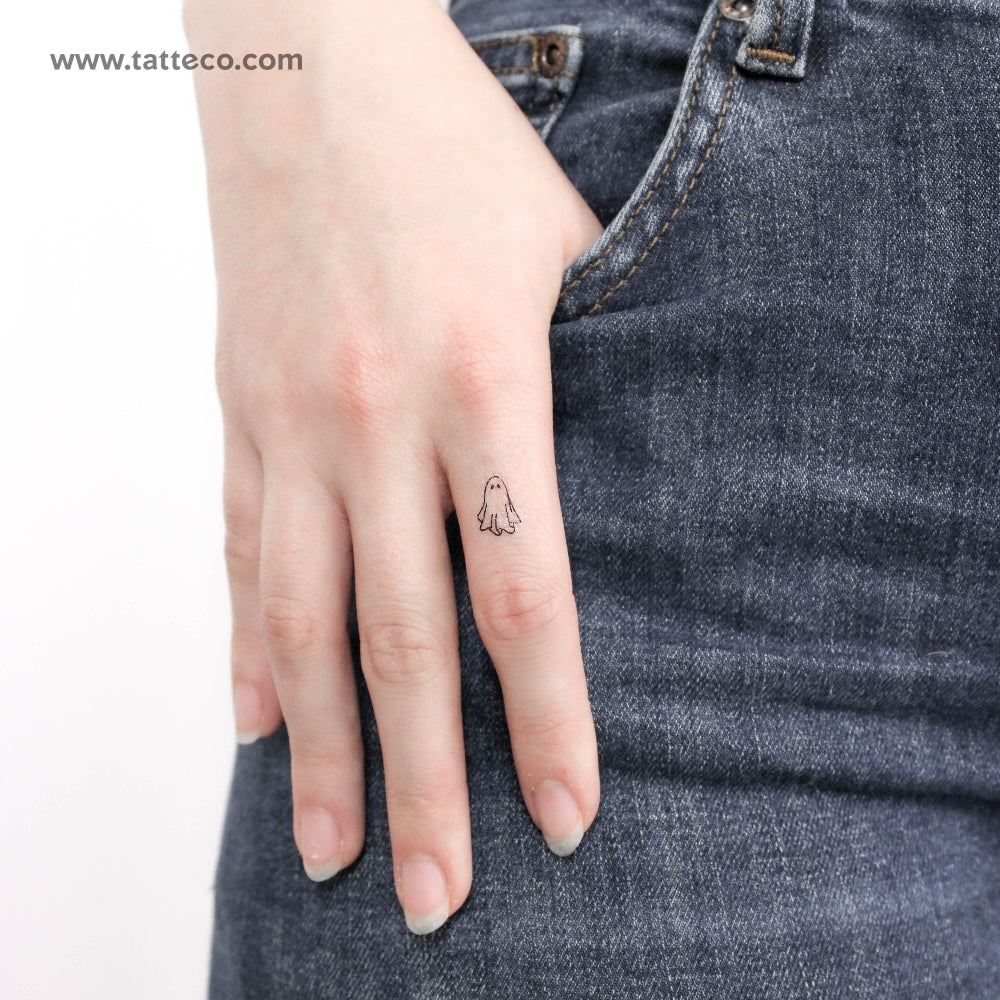 Small Ghost Temporary Tattoo - Set of 3