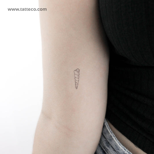 Auger Shell Temporary Tattoo - Set of 3