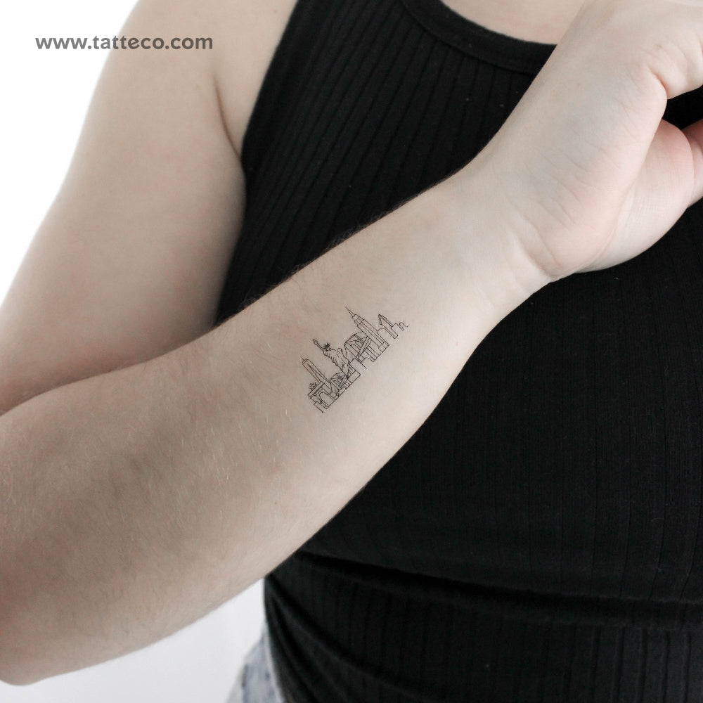 Simple Nyc Skyline Tattoos Skyline New York Tattoo Tattoo