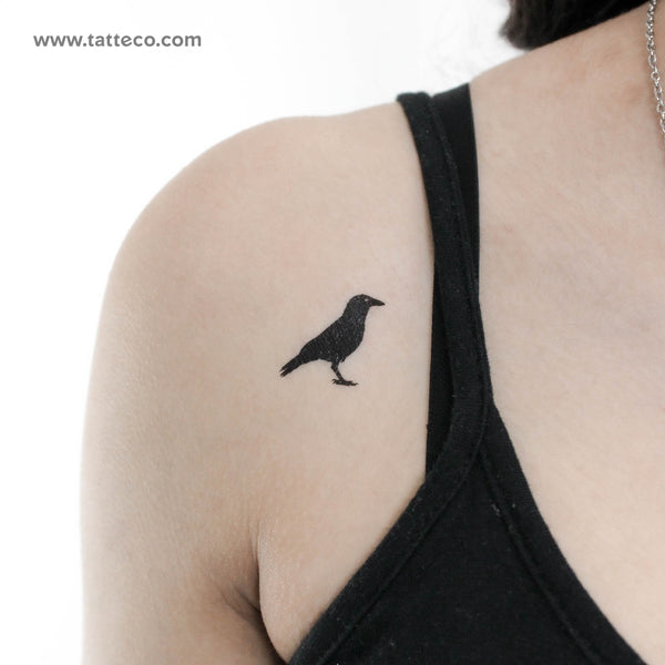 Raven Temporary Tattoo - Set of 3