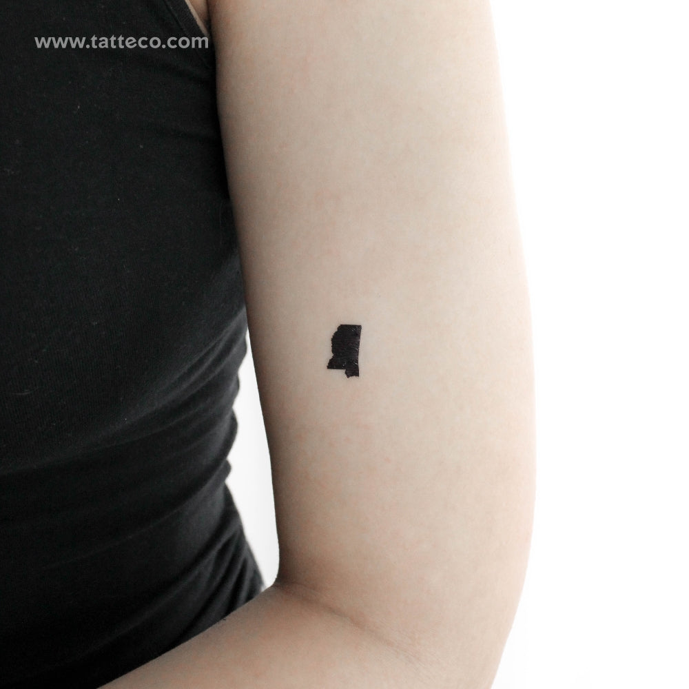 Tatuaje temporal del mapa de Mississippi (juego de 3)