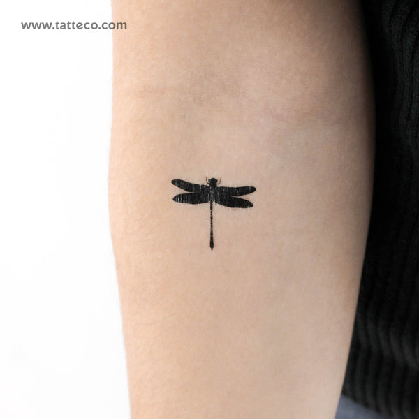 Black Dragonfly Temporary Tattoo - Set of 3