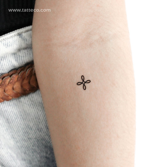 Tiny Bowen Knot Temporary Tattoo - Set of 3
