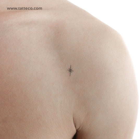 Tiny North Star Temporary Tattoo - Set of 3